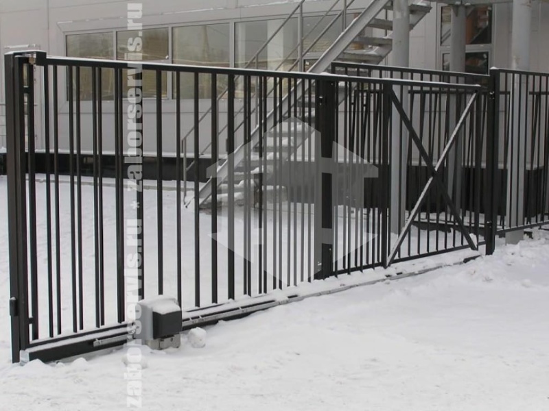 Сварные автоматические откатные ворота